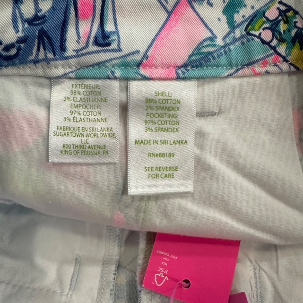 NWT Lilly Pulitzer Callahan Stretch Shorts – Size 0 🌴✨ - Picture 6 of 6